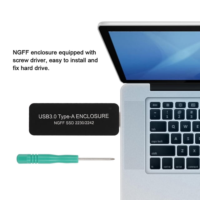 Caja SSD Externa, Caja SSD De aleación De Aluminio Dura Resistente Al Desgaste Externa Para NGFF 2230