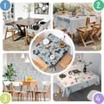 thumbnail image 4 of Cute Dachshund and Dog Footprint Square Tablecloth,Waterproof Square Table Cover,Wipeable Spillproof Washable Table Cover for Home Kitchen Party Decor 52"x52"(132x132cm), 4 of 6