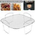 thumbnail image 2 of Fznkrag Air fryer rack Grill stainless steel dewatering rack multipurpose cooking rack air fryer accessories Sturdy square dishwasher safe air fryer baking, 2 of 11