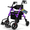 Purple, variant on Akoasm Foldable Rollator Walker for Seniors with Seat, Lightweight 2 in 1 Rolling Walkers Wheelchair Combo for Adult, Transport Chair with Brakes, Adjustable Seat and Handle, 300 lb. Weight Capacity