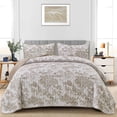 thumbnail image 2 of Juego de edredón WONGS BEDDING Botanical King Size con 3 piezas, 2 of 7