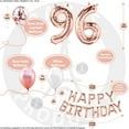 thumbnail image 4 of 96th Birthday Decoration Rose Gold, 96 Party Supplies Decoration, 96th Sash, 96 Cake Topper, 96th Photo Props, confetti Balloons, Curtain, 4 of 4