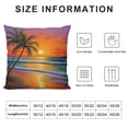 thumbnail image 5 of Chilfamy Sunset Beach Palm Tree Pillow Covers Soft and Durable Square Design Indoor Outdoor 1PC 22x22in, 5 of 5
