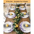 thumbnail image 4 of 15 Inch Round Placemats Set of 4, Purple Non Slip Heat Insulation PP Table Mats, Eucalyptus Leaves Washable Place Mats for Kitchen Dining Party Table Decor, 4 of 7