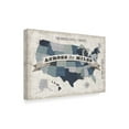 thumbnail image 2 of Trademark Fine Art 'USA Modern Vintage Blue Grey with Words' Canvas Art by Michael Mullan, 2 of 3