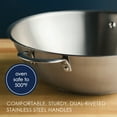 thumbnail image 4 of Rachael Ray Professional Stainless Steel Induction Wok, 14 Inch, Silver, 4 of 7