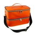 thumbnail image 4 of Organizador de esmaltes de uñas de doble capa, bolso ligero para naranja, 4 of 9