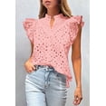 thumbnail image 3 of Remera PRETTYGARDEN 2025 Rosa con Volantes, Manga Corta y Escote en V Talle S, 3 of 6