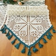 thumbnail image 5 of Rustic Boho Curtain Valance for Cafe Kitchen Window Handmade Crochet Curtain Tiers Farmhouse Room Divider, 5 of 6