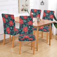 thumbnail image 2 of Yayeee 4 Pack Dining Chair Covers Stretch Parson Chairs Slipcovers Seat Protector, Red Christmas Leaves, 2 of 6