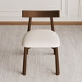 thumbnail image 5 of Ciphrias Dining Chairs Set of 2, 30.71" Walnut Wood Chairs with PU Cushion Seat, Curved Back, Armless for Dining Room Kitchen, 5 of 8