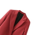 thumbnail image 6 of YYDGH Blazer Jackets for Women Casual Open Front Business Work Office Suit Jacket Fashion Solid Color Cardigan Outerwear Red L, 6 of 7