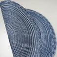 thumbnail image 6 of Round Braided Placemats for Dining Table Set of 6 - Woven Heat Resistant Non-Slip Kitchen Table Mats, 15" Diameter, Black, 6 of 6