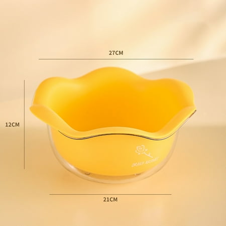 

2-in-1 Kitchen Washing Bast Petal Shape Fruit Vegetable Washing Bowl Set Multifunctional Kitchen Strainer Dropshipping