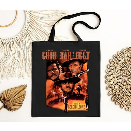 vintage The Good The Bad and The Ugly Movie Men s Black Tote Bag S--TH24042