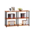 thumbnail image 1 of Furinno 99130LC/BK Turn-N-Tube 3-Tier Double Size Storage Display Rack, Light Cherry/Black, 1 of 2