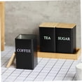 thumbnail image 3 of Tea Coffee Sugar Canister Set with Tray Iron Tea and Coffee Jars B, 3 of 5