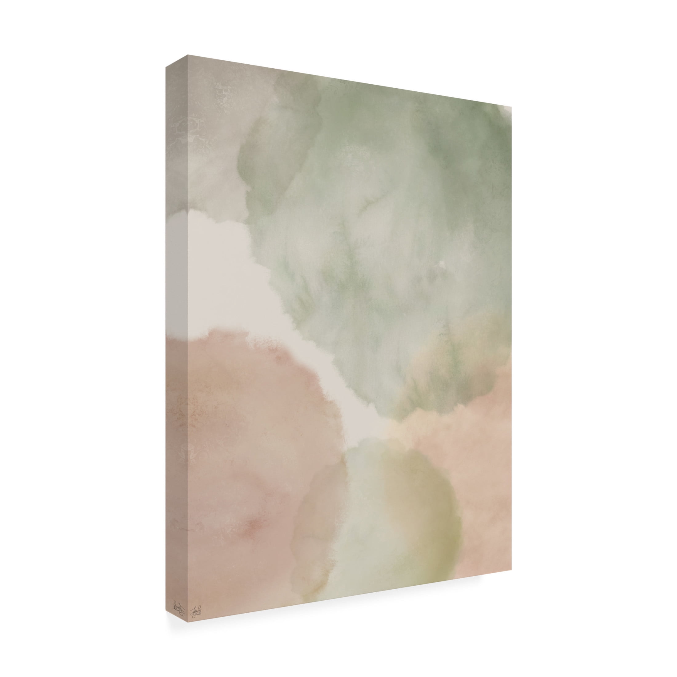 Canvas Wall Art - Line and Brush 'Textured Circles 3' Wall Art for Living Room, Bedroom, or Office Décor by Trademark Fine Art - 35 x 47 Inches