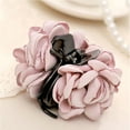 thumbnail image 6 of Visland Women Hair Claw Clip, Fashion Elegant Solid Color Large Rose Flower Decor Floral Jaw Barrette Grip Clamp Twist Hair Up Fancy Accessories Hair Accessory for Daily Wear, 6 of 8