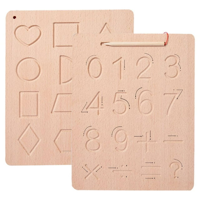 Tablero de trazado Montessori para escribir, juguete de desarrollo preescolar, juguete educativo infantil, regalos de cumpleaños Número