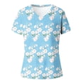 thumbnail image 3 of T-shirts Graphiques pour Femmes Mode Femmes Impression Décontractée Col en V Manches Courtes T-Shirt Ample Hauts T-Shirts à Manches Courtes pour Femmes Hauts à Manches Courtes pour Femmes T-Shirts Sois Gentille pour Femmes, 3 of 4