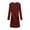 Wine, variant on WJHWSX Dresses for Women,Womens Fall Dresses,Casual Dresses for Women,Long Sleeve,V Neck,Comfort Fit,Solid,M
