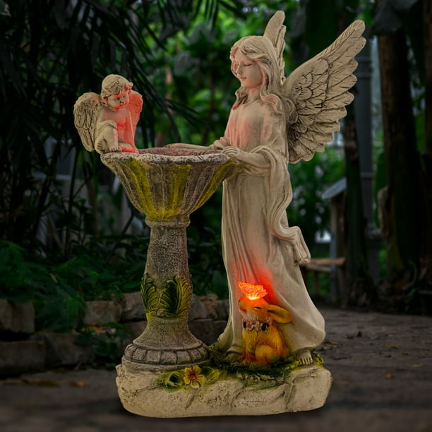 Solar Angel Garden Statues Outdoor,Waterproof Garden Figurine with