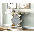 Modern Silver Mirrored Accent Console Table, Glass Entrance Entryway ...