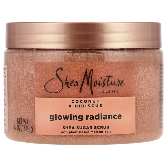 SheaMoisture Glowing Radiance Shea Sugar Scrub, Coconut & Hibiscus, 12 oz (340 g)