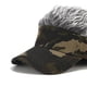 thumbnail image 5 of Gorra de golf con visera para el sol, peluca falsa con visera ajustable para hombre Peluca verde militar + gris, 5 of 6