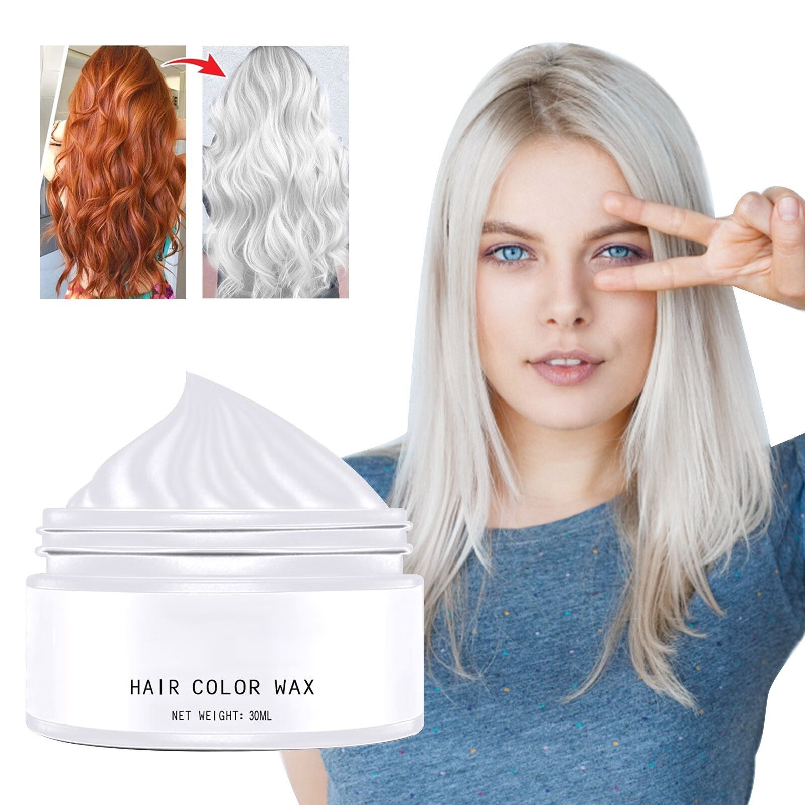 Temporary Instant Uni Natural Hair Color Wax Mud Washable Moisturizing Modelling Colorful Hair