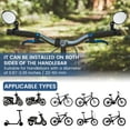 thumbnail image 4 of FUYGRCJ 2PCS Bike Mirror, 360 Degree Adjustable Rotatable Handlebar Mirror, MTB Riding Flat Oval Rearview Mirrors for Bicycle Road Bike, 4 of 7