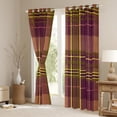 thumbnail image 3 of Manfei Geometric Plaid Black Out Curtains for Teens Female Men,Retro Grid Curtains Pack of 2 (42x63 Each),Vintage Buffalo Bedroom Curtains,Ultra Soft Home Decor, 3 of 6