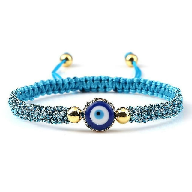 Evil Eye Braided Bracelet Lucky Red Black Color Thread Couple Chain Handmade
