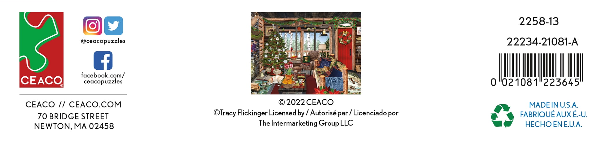 Ceaco - Tracy Flickinger Christmas Lodge - 300 Piece Interlocking Jigsaw Puzzle