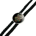thumbnail image 2 of Fire Snake and Skull Biker Motorcycle Flames Racing Western Southwest Cowboy Necktie Bow Bolo Tie, 2 of 4