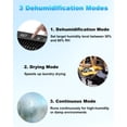 thumbnail image 6 of Homtronics 53 Pint Dehumidifier for Basement, 4500 sq ft Compressor Dehumidifier with Drain Hose, Humidity Control & Display, Dry Mode, Timer, White, 6 of 10