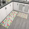 thumbnail image 2 of Pioneer Flower Floral Print Pattern Kitchen Rugs Sets Of 2,Anti Fatigue Kitchen Mat Rugs Non Slip Washable,Decorative Kitchen Floor Mats for Kitchen,Sink,Laundry,17"x30"+17"x47", 2 of 7