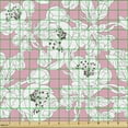 thumbnail image 2 of Ambesonne Spring Fabric by the Yard Upholstery, Soft Cherry Blossom on Pink, 2 Yards, Pale Pink White Brown, 2 of 5