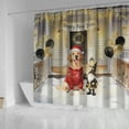 thumbnail image 4 of Happy New Year 2026 Golden Retriever Santa Gnome Holiday Party Snow Shower Curtain Goldens Dog Lover Gifts Idea Waterproof Bathroom Bathtub Curtain - 13019, 4 of 5