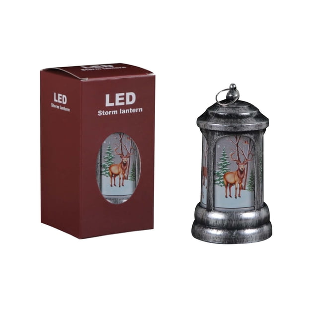 Adornos navideños, adornos navideños, regalos navideños Hong Kng Love New Christmas Style Lantern Santa Claus Night Light Portable Small Oil Lamp Christmas Costume Small Ol Lamp