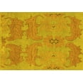 thumbnail image 1 of Ahgly Company Machine Washable Indoor Rectangle Abstract Yellow Modern Area Rugs, 3' x 5', 1 of 4
