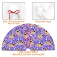 thumbnail image 4 of Yiaed Pugs and Flowers Print Christmas Tree Skirt , Tree SkirtsTree Mat for Christmas Winter Holiday Indoor Decorations-36", 4 of 7