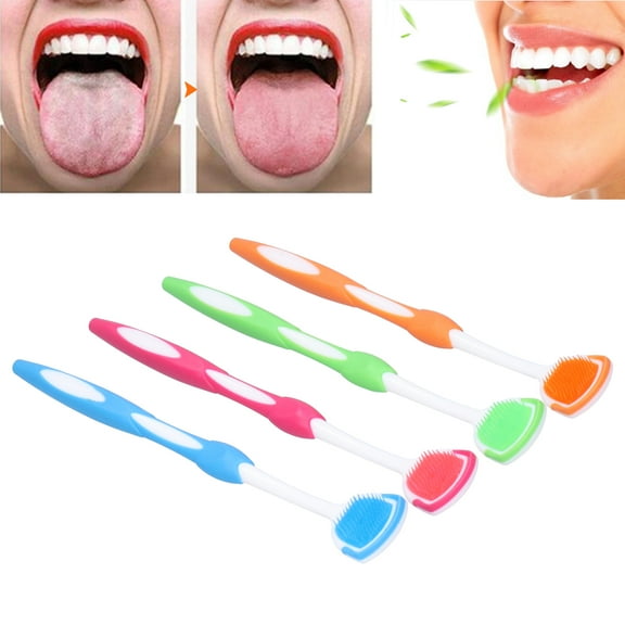 LYUMO Soft Tongue Scraper Cleaner Brush Handle Floss Tounge Cure Breath