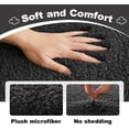 thumbnail image 3 of BULULOM Classic Collection Solid Color Minimalist Gray Microfiber Bath Rugs, 16" x 24", Non-Slip Backing, 3 of 8