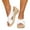 White, variant on Women's Open Toe Wedge Sandals Thick Platform Bottom Crisscross Ankle Strap Adjustable Buckle Stylish Shoes for Daily Summer Outfits Khaki 43