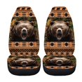thumbnail image 5 of XYZCANDO Car Seat Covers 2 Pack Car Seat Protector Car Front Seat Covers Easy to Install Stretchy Sedan Van, Brown Bear Pattern, 5 of 10