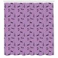 thumbnail image 3 of Ambesonne Teen Room Shower Curtain, Little Kittens Hearts, 69"Wx70"L, Violet Pink Black, 3 of 3