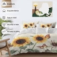 thumbnail image 3 of 3 Piece Yellow Sunflowers Duvet Cover Set Queen Size, Microfiber Comforter/Quilt Cover with Corner Ties and 2 Pillowcases, Floral in Blooms Pastoral Plants All Season Soft Bedding with Zipper Closure, 3 of 8