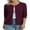 Burgundy, variant on Women’s 100% Cotton Lightweight Button-Front Cardigan Sweater,crew neck Long Sleeve Knit